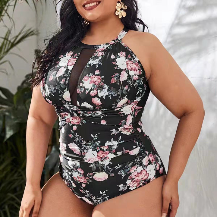 Ladies High Quality Swimsuit with Floral Accents Mune Fashion