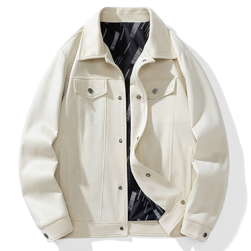 Men's cotton blend trucker jacket with contrasting inner lining and flap pockets Mune Fashion