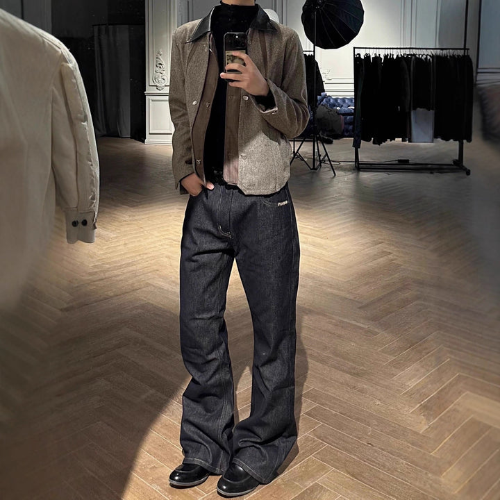 Men Wide-Cut Denim Jeans Mune Fashion