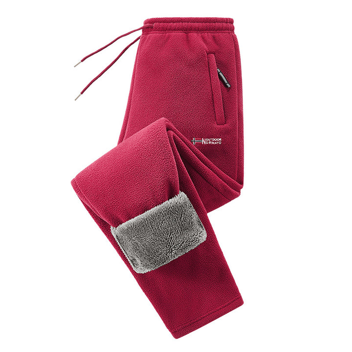 Men's Thermal Fleece Set with Hooded Jacket, Sherpa-lined and Elastic Jogging Pants Mune Fashion