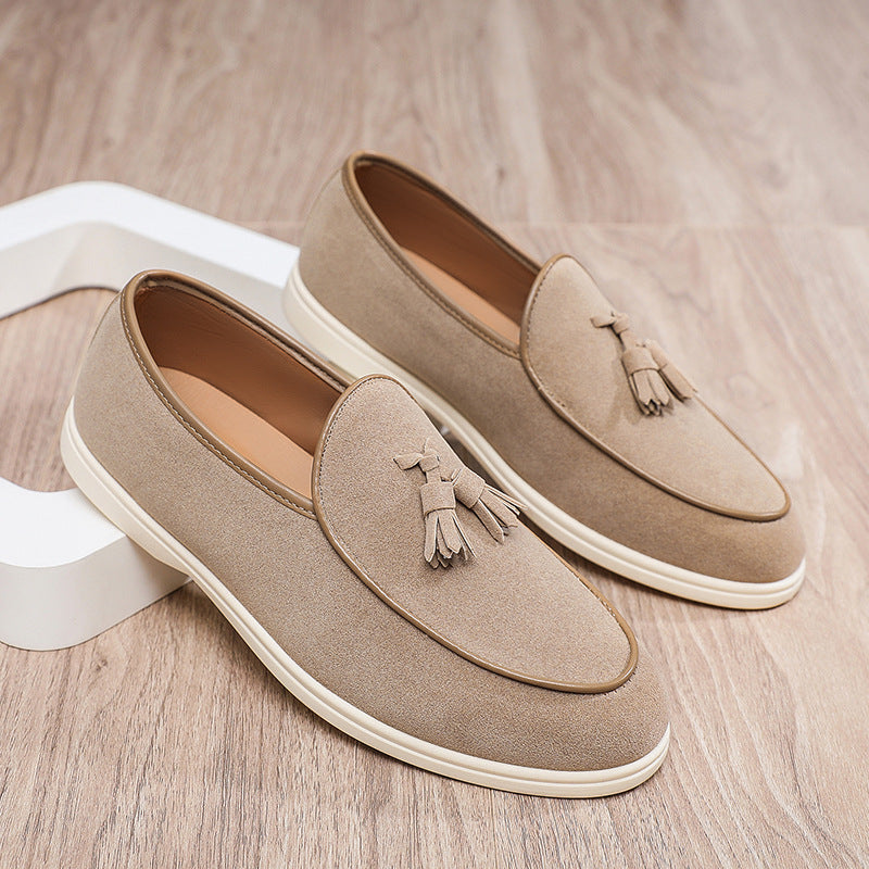 Men's Elegant Moccasins Made of Suede