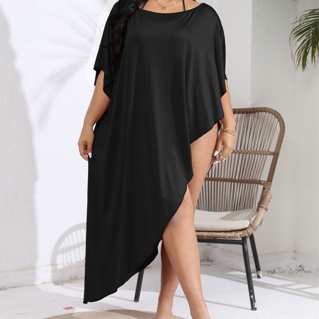 Women's airy beach cover-up with elegant asymmetrical cut Mune Fashion