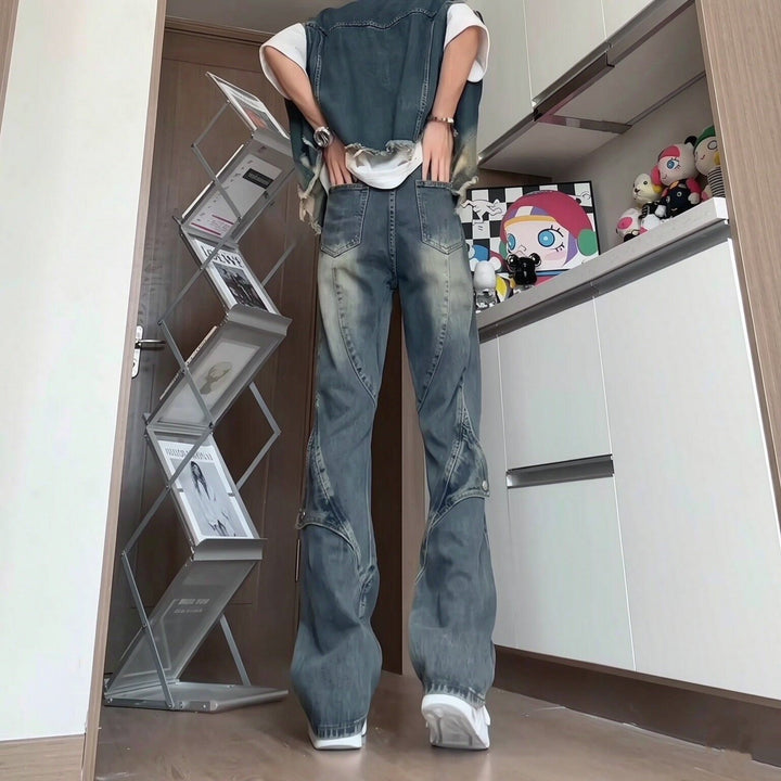 Women Fashionable Relaxed-Fit Jeans Mune Fashion