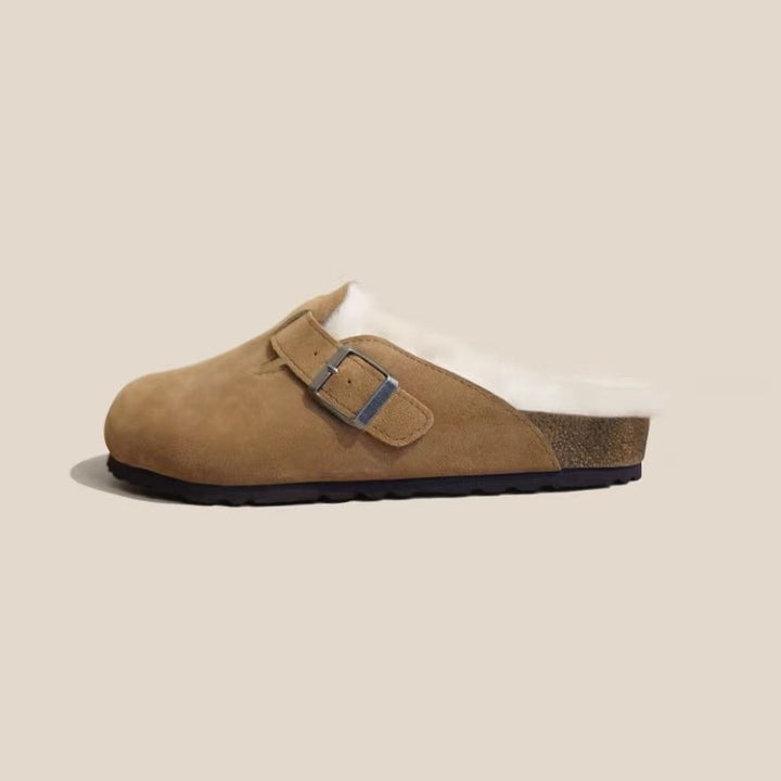 Women's -lined clog slipper with adjustable metal buckle and anatomical cork footbed Mune Fashion