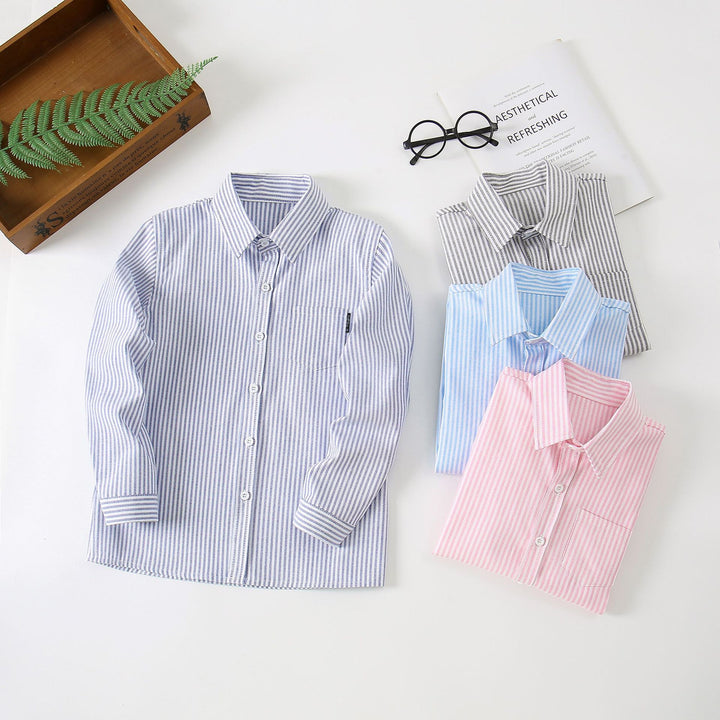 Ladies elegant striped long sleeve shirt Mune Fashion