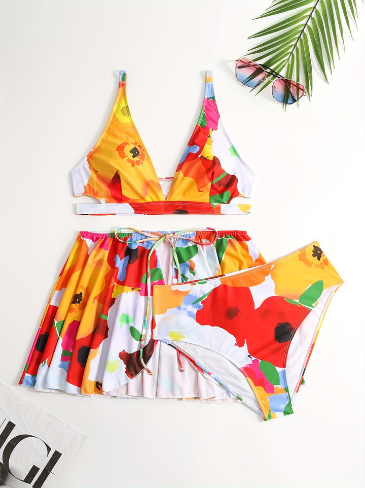 Ladies Bikini Set with stylish skirt Mune Fashion
