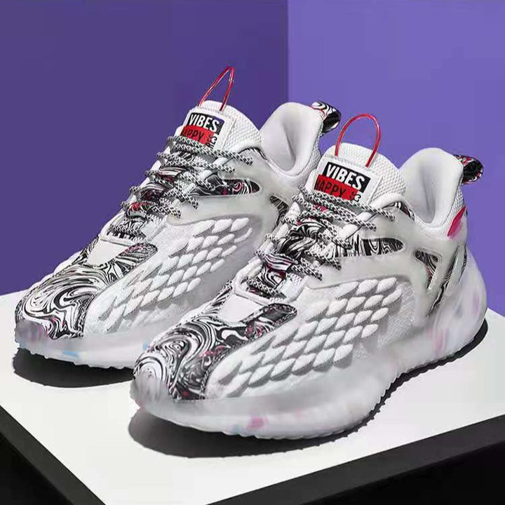 Unisex nan avant-garde hybrid sneakers with structured braid application and supportive heel bridge Mune Fashion