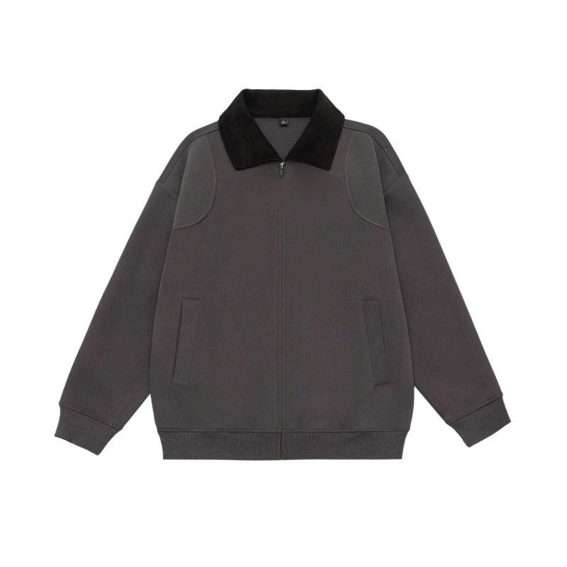 Unisex Oversized Zip Jacket with Cord Collar and Integrated Pockets Mune Fashion