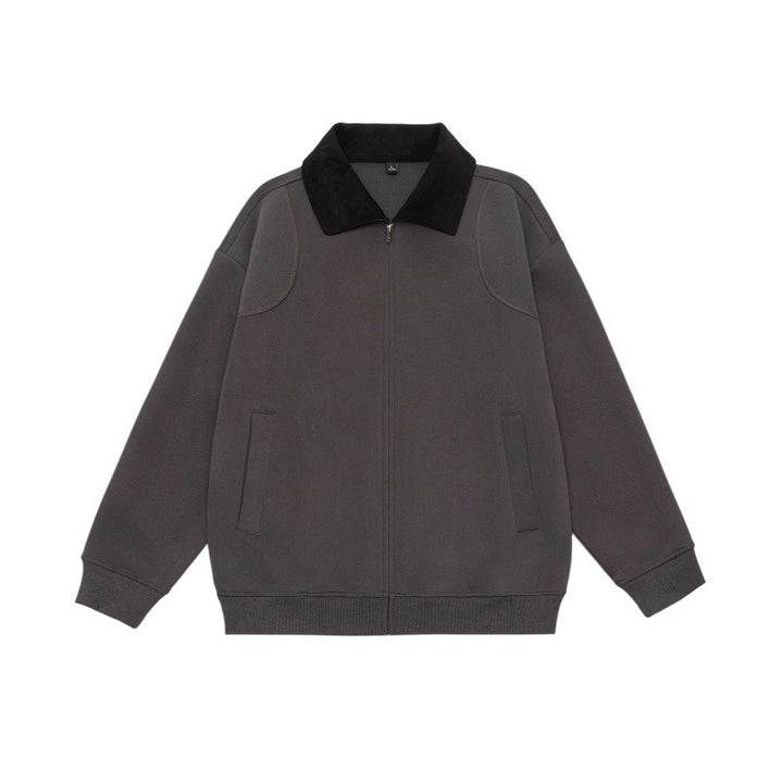 Unisex Oversized Zip Jacket with Cord Collar and Integrated Pockets Mune Fashion