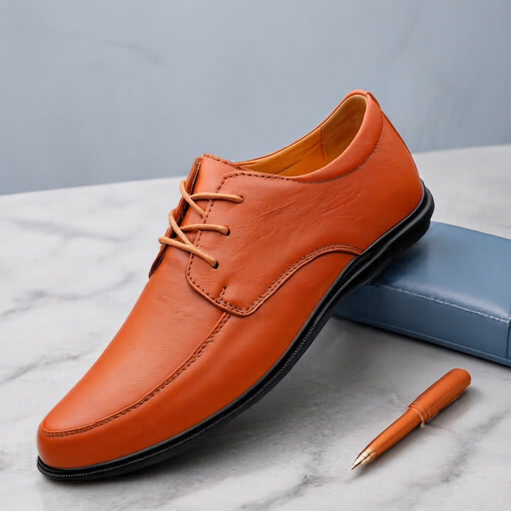 Men's Elegant Leather Lace-Up Shoes Mune Fashion