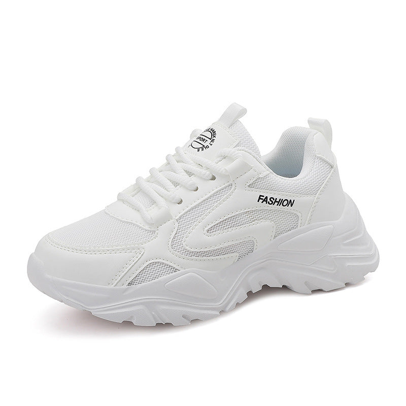 Women's voluminous platform lifestyle sneaker with mesh and synthetic leather mix, cushioned heel and profiled cushioning sole Mune Fashion