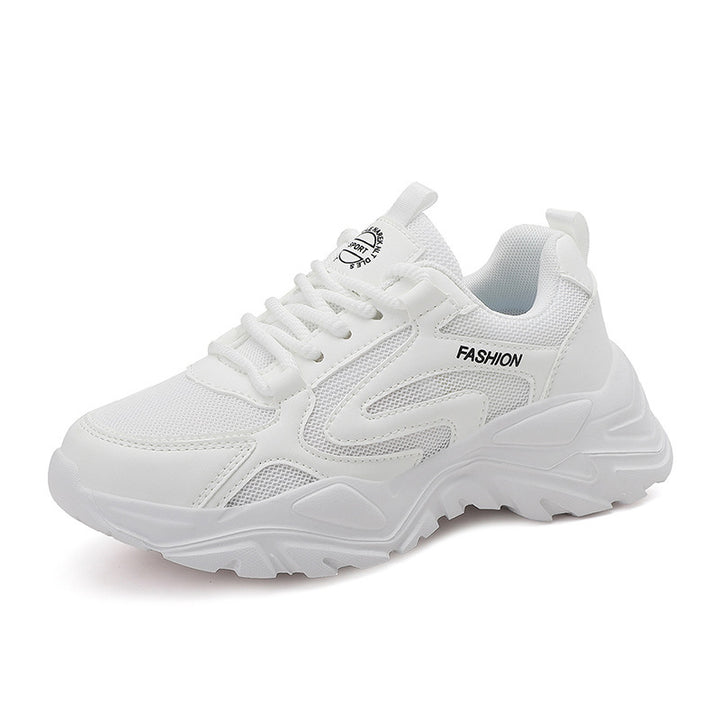 Women's voluminous platform lifestyle sneaker with mesh and synthetic leather mix, cushioned heel and profiled cushioning sole Mune Fashion