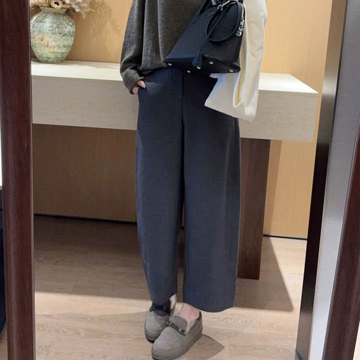 Women Elegant and Loose Suit Trousers Mune Fashion
