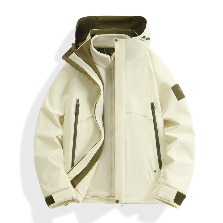 Women's waterproof modular parka with removable fleece inner jacket and technical hood Mune Fashion