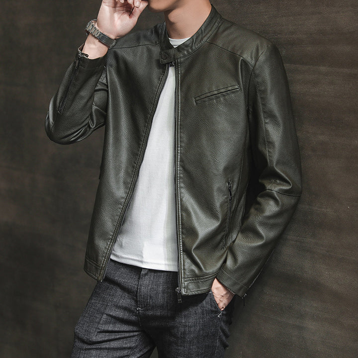 Men's Modern Faux Leather Jacket Mune Fashion