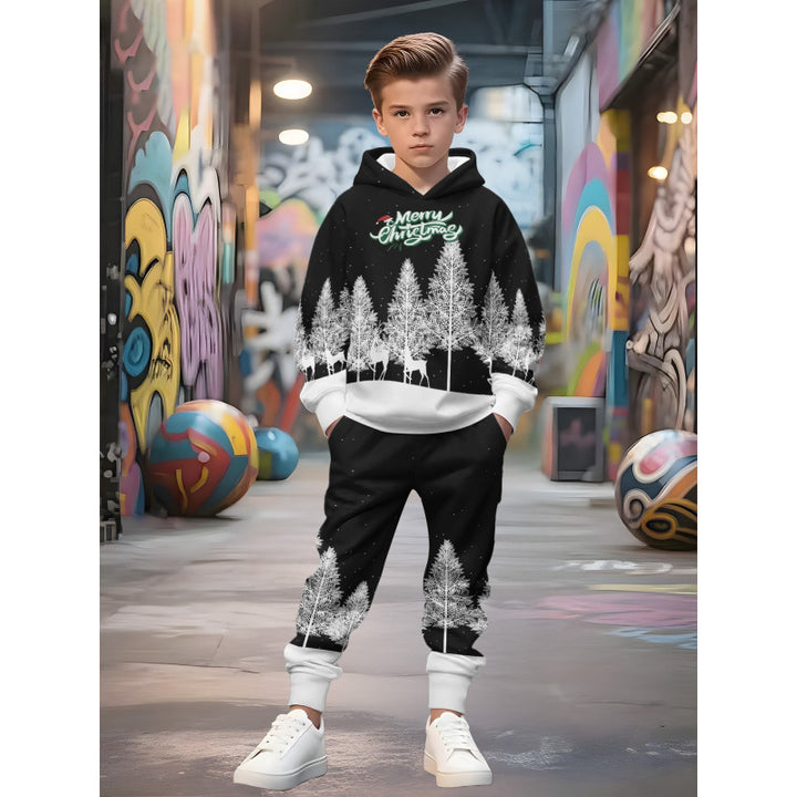 Unisex nan children's jogging suit with hoodie and detailed car print Mune Fashion