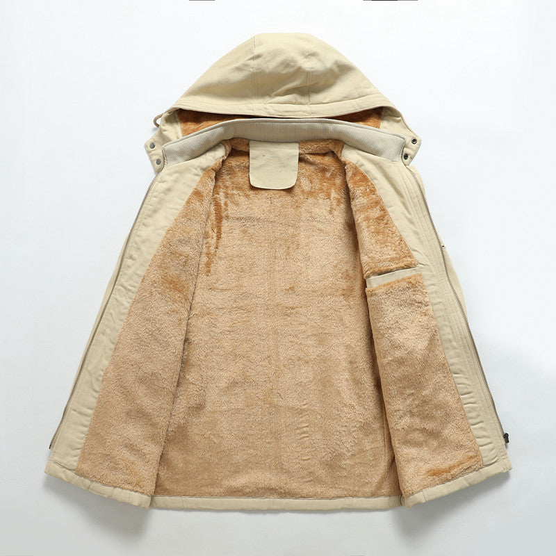 Men's parka jacket with hood, thermal lining and metal buttons Mune Fashion