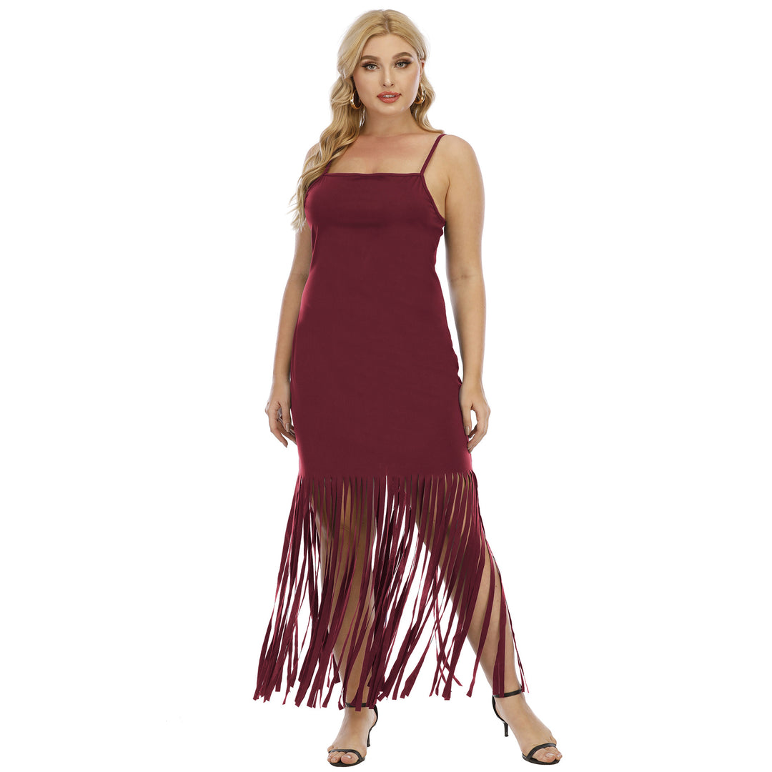 Women's maxi dress with fringed design Mune Fashion