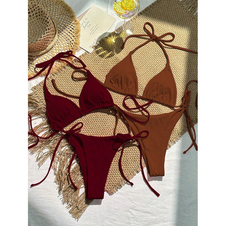 Women's Triangle Bikini Set with adjustable ties and elegant cut Mune Fashion
