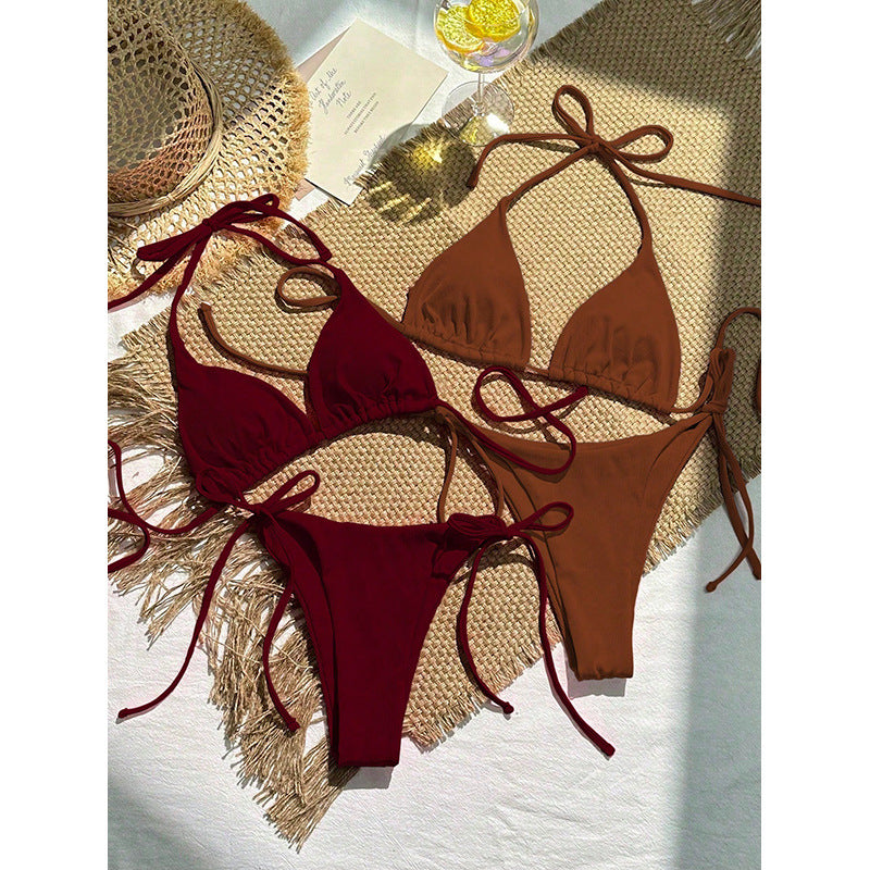 Women's Triangle Bikini Set with adjustable ties and elegant cut Mune Fashion