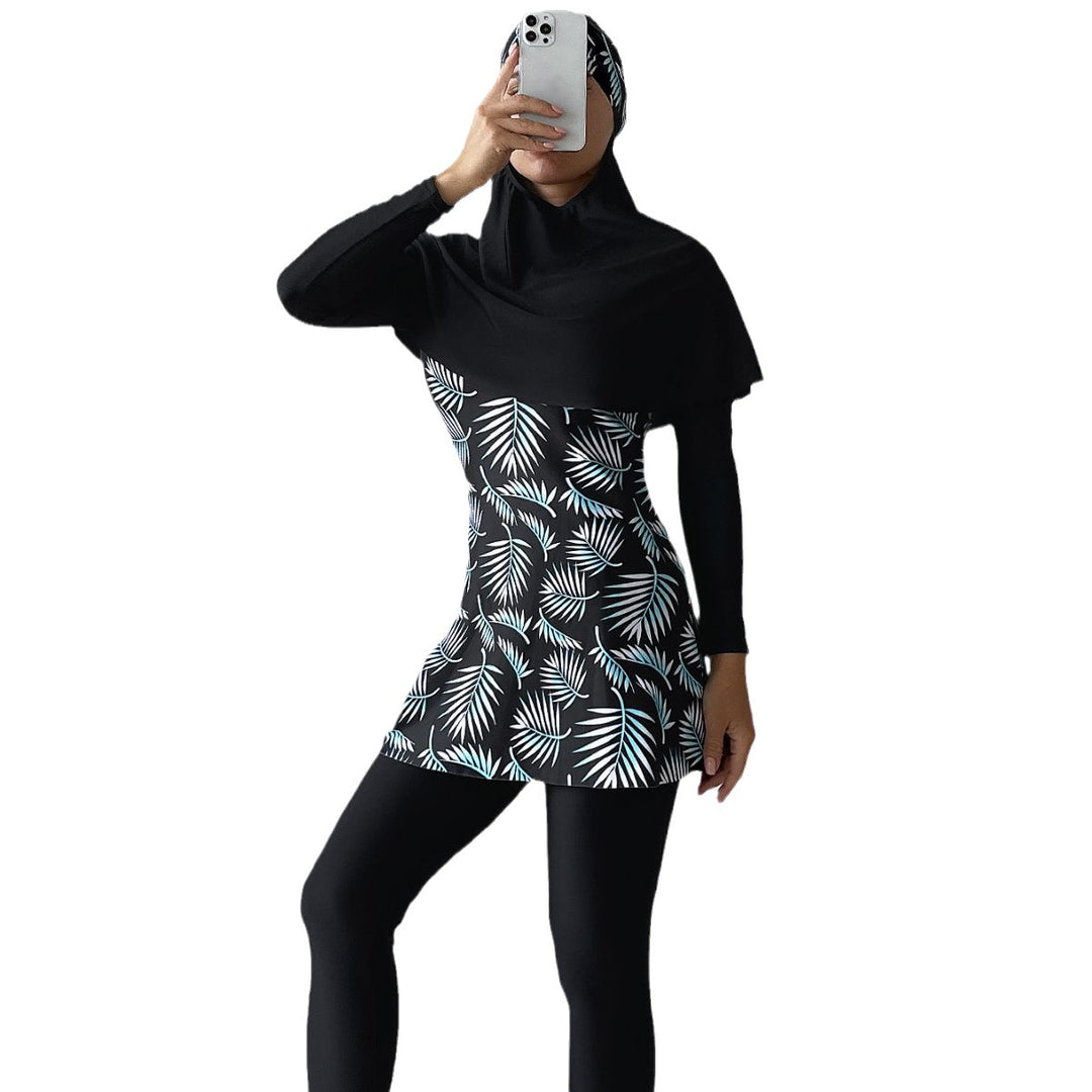 Women's Stylish 360-Degree Swimsuit with Integrated Hijab Mune Fashion