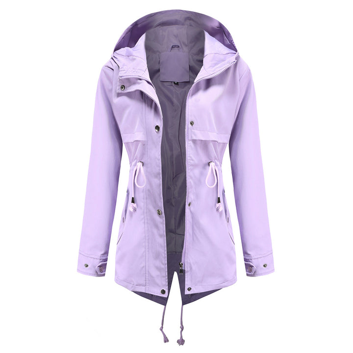 Women's water-repellent parka with waist drawstring and asymmetric hem Mune Fashion