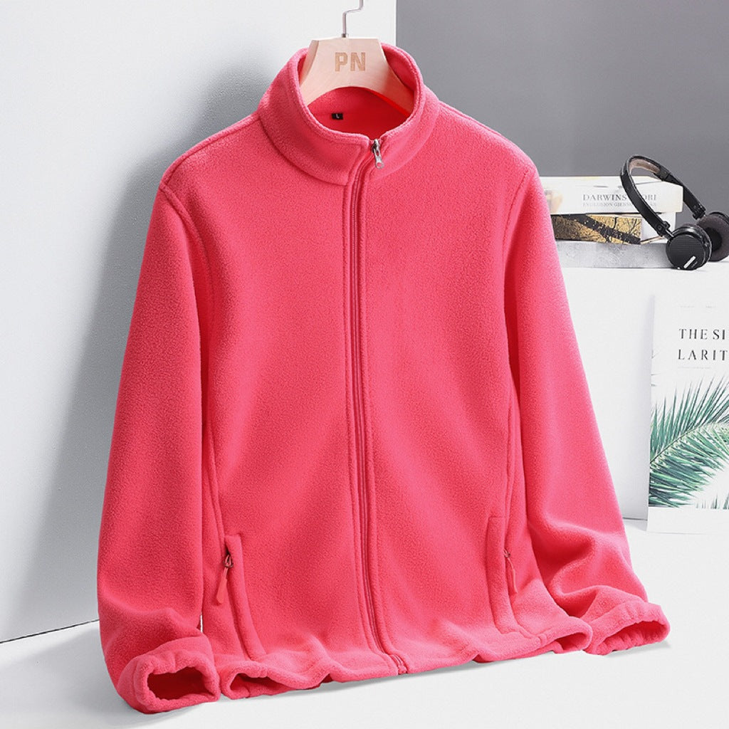 Women's Fashion Fleece Jacket with High Collar Mune Fashion