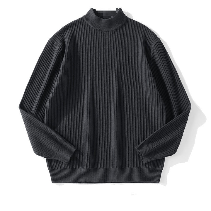 Men's fine knit pullover with stand-up collar Mune Fashion