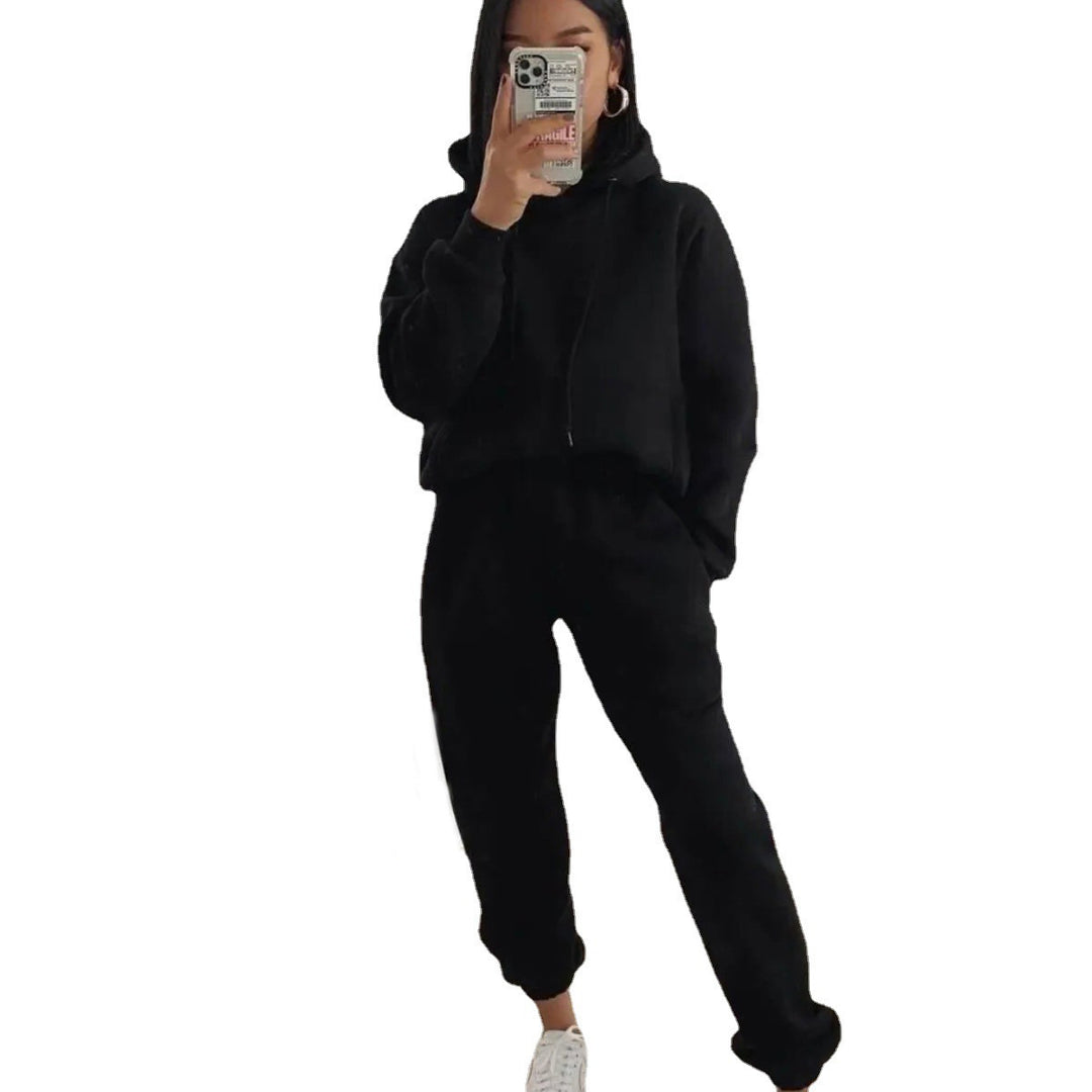 Women's cozy oversized hoodie and high-waist jogging pants set Mune Fashion