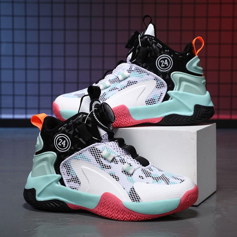 Unisex High-Top Basketball Sneaker with Twist Closure and Breathable Mesh Mune Fashion