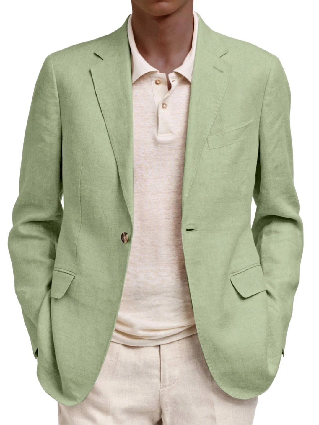 Men's lightweight linen blazer with unstructured silhouette and patch pockets Mune Fashion