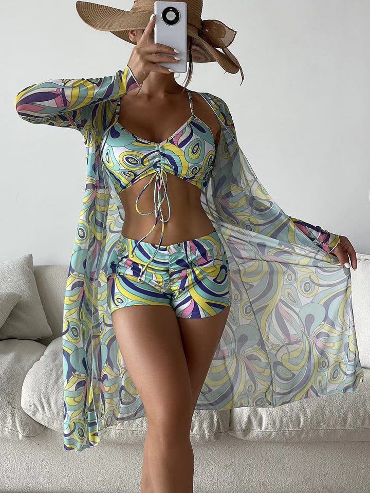 Women's tankini set with fashionable overshirt Mune Fashion