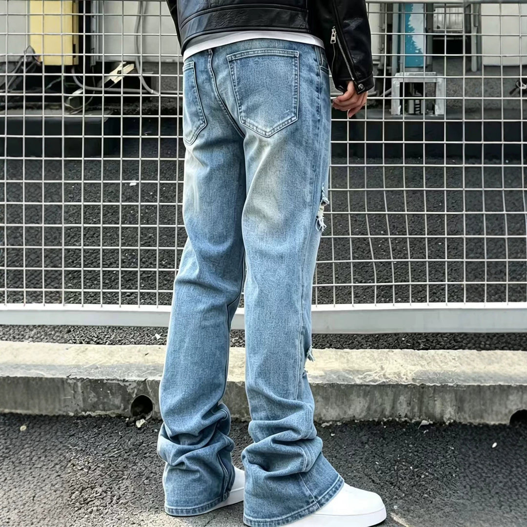 Men's Flared Jeans with Zipper Mune Fashion