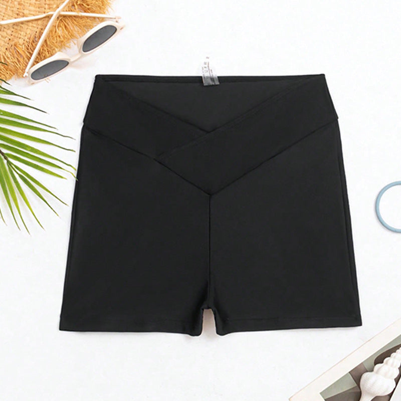 Women High Waisted Swim Shorts Mune Fashion