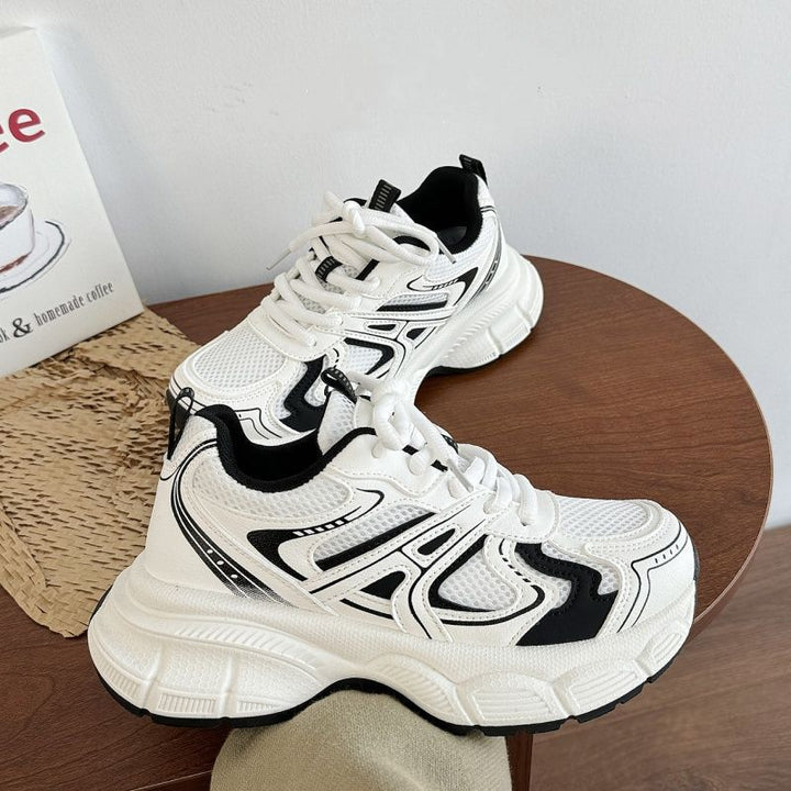 Women’s Sporty Sneakers with Breathable Mesh Upper and Cushioning Sole Mune Fashion