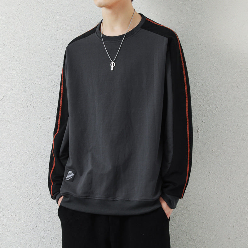 Men's Oversized Sweatshirt with Contrasting Sleeves, Flat Seam Details and Ribbed Cuffs Mune Fashion