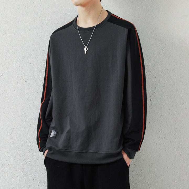 Men's Oversized Sweatshirt with Contrasting Sleeves, Flat Seam Details and Ribbed Cuffs Mune Fashion