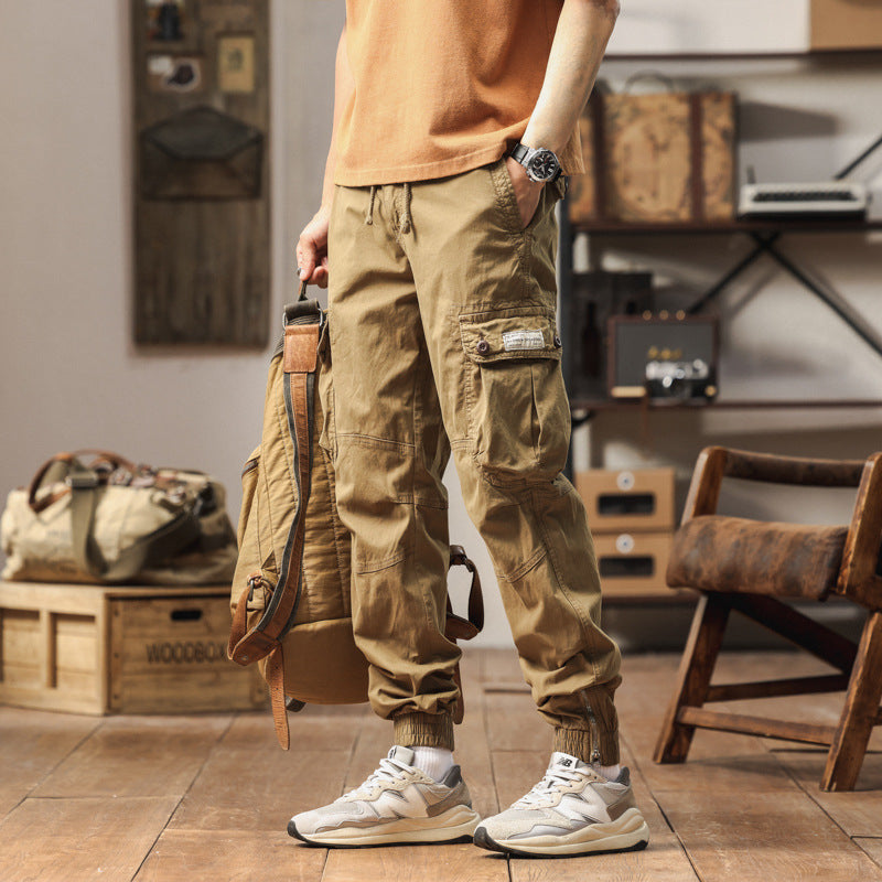 Herren Cargo-Jogginghose im Utility‑Stil mit elastischem Tunnelzugbund und verstärkten Kniepaneelen Mune Fashion