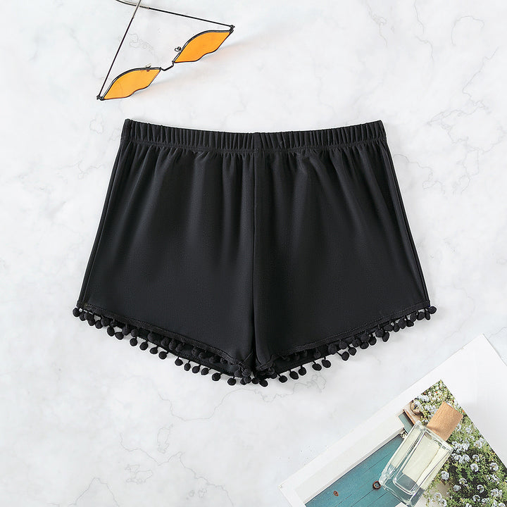 Women’s summer swim shorts with playful pompom decor Mune Fashion