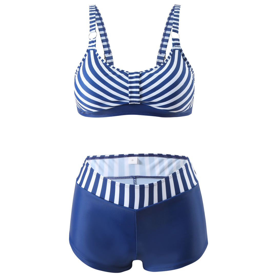 Ladies' sporty bikini set with supportive bustier top and shaping swim shorts Mune Fashion