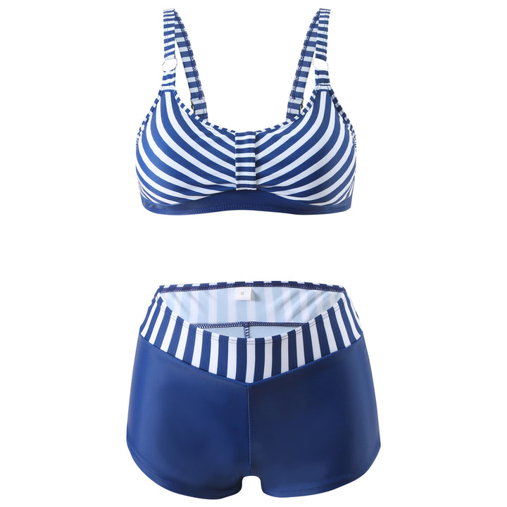 Ladies' sporty bikini set with supportive bustier top and shaping swim shorts Mune Fashion