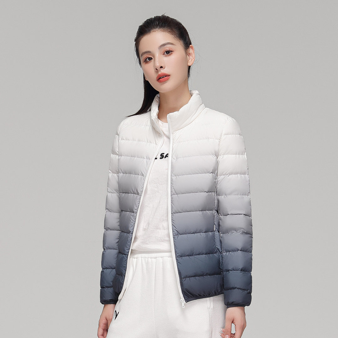 Women's ultra-lightweight hooded quilted jacket with compact pack size and wind-resistant shell Mune Fashion