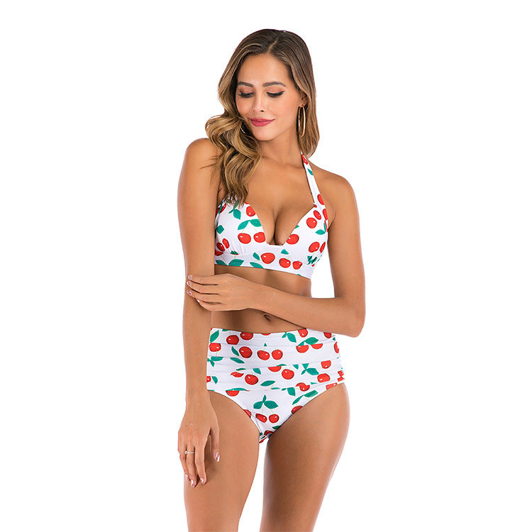 Ladies High-Waisted Bikini Set with Adjustable Top Mune Fashion