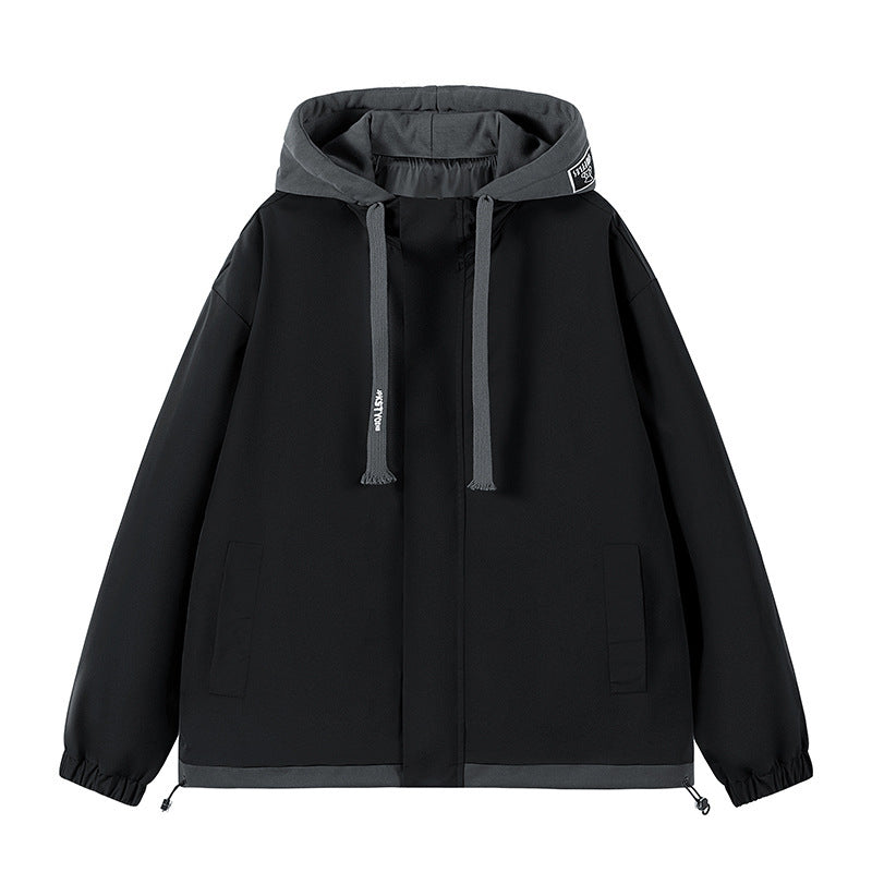 Men's two-layer softshell overlay jacket with hood, wind and water repellent membrane and adjustable hem Mune Fashion