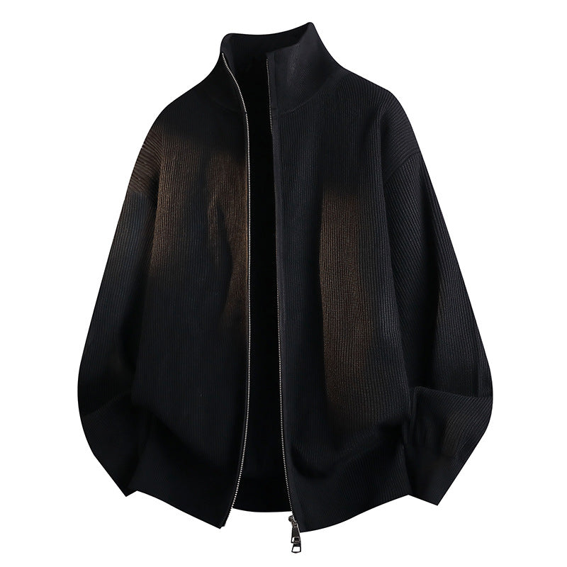 Women's Fashionable Cardigan with Stand-up Collar Mune Fashion