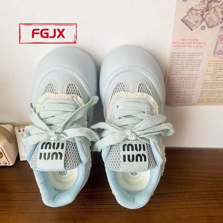 Women's sporty sneakers with breathable mesh and chunky sole Mune Fashion