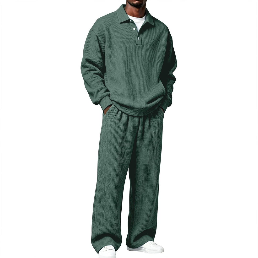 Men's Comfortable Leisure Suit with Collar Mune Fashion