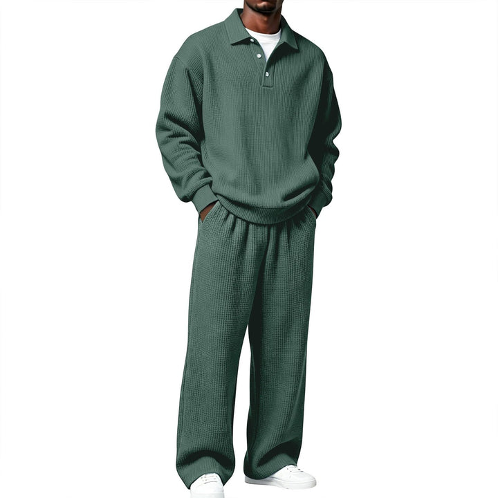 Men's Comfortable Leisure Suit with Collar Mune Fashion
