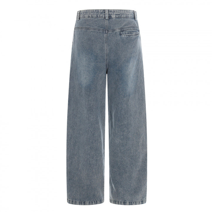 Women's high-cut wide-leg jeans in utility style with patch pockets Mune Fashion