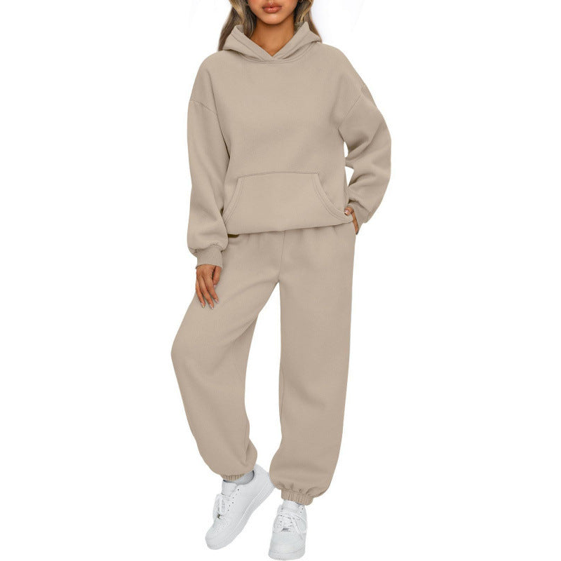 Women's Oversize Hoodie and Fleece Jogging Pants Set with Kangaroo Pocket Mune Fashion